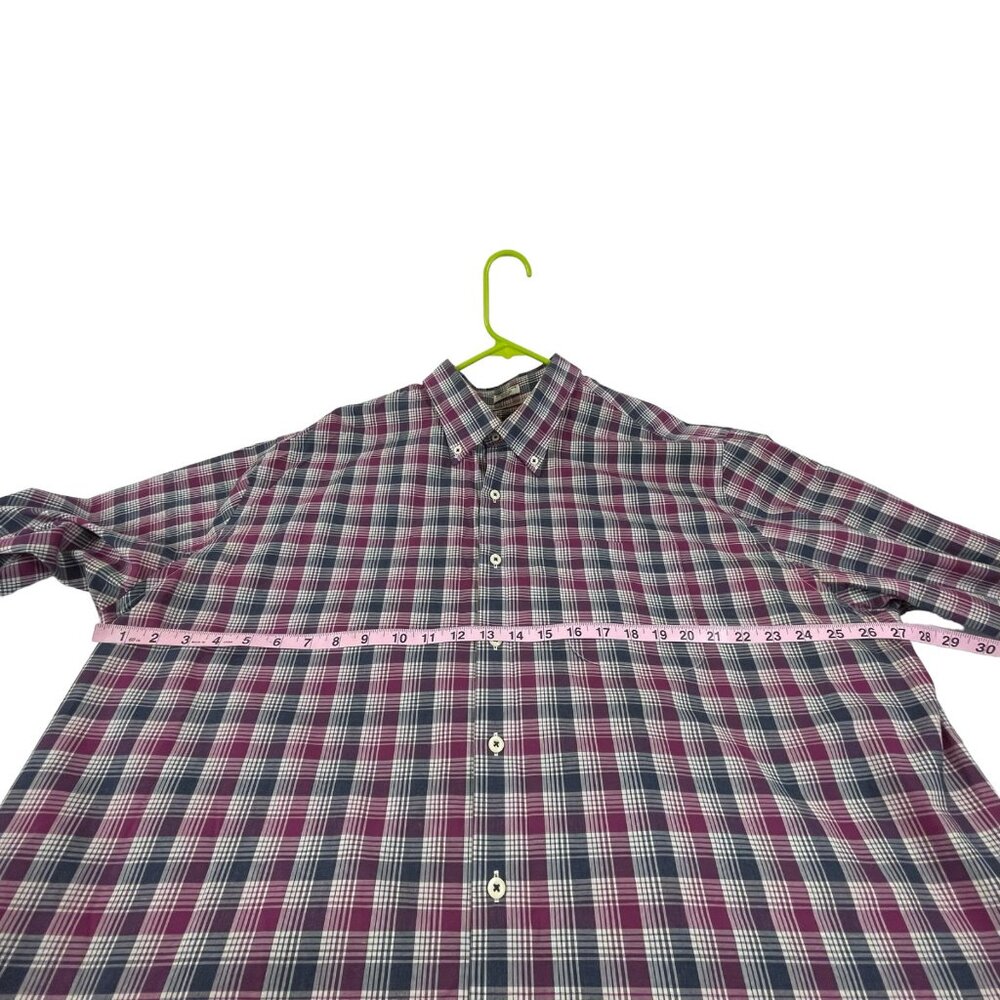 Peter Millar Button Front Shirt Sz 2XL Mens Checks Long Sleeve Pocket‎ - Picture 4 of 5